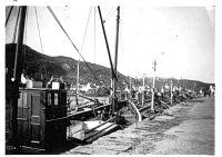 Fishing fleet at the pier, possibly pre World War II (1939)