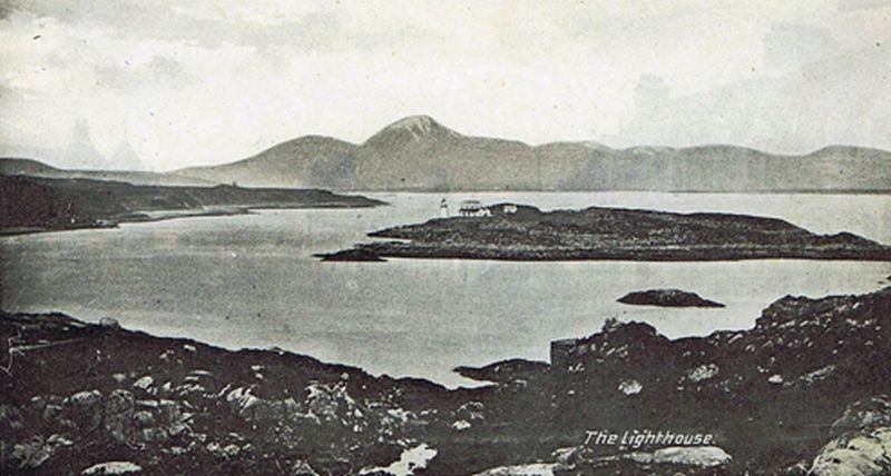 Lighthouse Island from the mainland, around 1910.