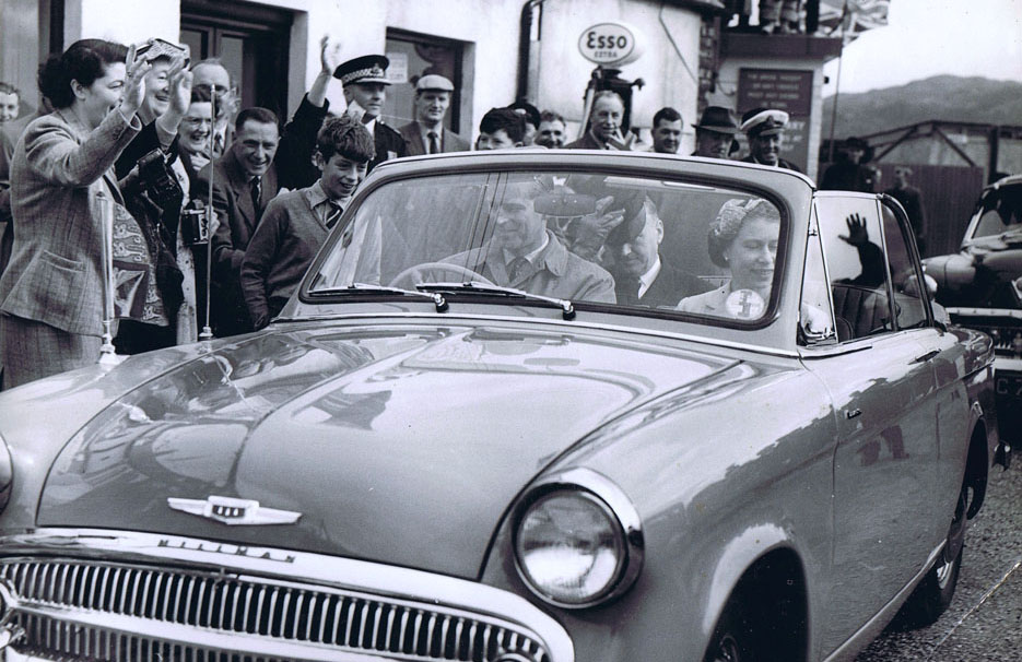 The Queen and the Duke of Edinburgh visit Kyleakin in 1956