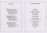 Kyleakin Primary Formal Order of Ceremony - 1983.